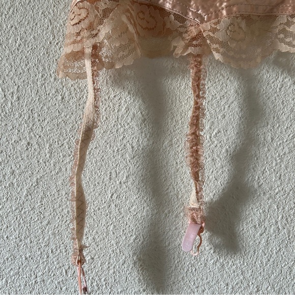 Woolite Lace Garter Belt Women’s Small Made in USA Blush Pink Sexy Coquette cute - Picture 4 of 10